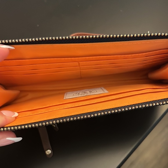 Spartina 449 Color Block Wallet | Linen & Leather | Never Used - Picture 3 of 3